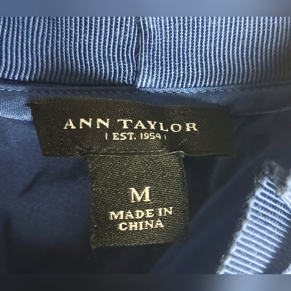 Ann Taylor Silk Blend Blue Sleeveless Blouse Top Size M - Picture 4 of 6